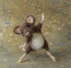 Merry Mouse Etsy Needle Felted Animals Felt Animals Felt Mouse