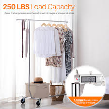 Check spelling or type a new query. 250 Lbs Heavy Duty Clothing Garment Rack Commercial Rolling Clothes Rack On Wheels Adjustable Collapsible Chrome Finish Walmart Com Walmart Com
