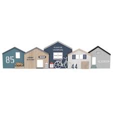 Deco Murale Cabanes De Pecheur Multicolores 83x22 Maisons Du Monde