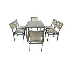 Maybe you would like to learn more about one of these? China Wood Plastic Composite Aluminum Frame Outdoor Garden Dining Furniture China Patio Furniture Dining Set