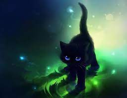 Images For Gt Cute Anime Cat Wallpapers Black Cat Anime Cute Anime Cat Cute Cat Illustration