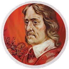 Oliver Cromwell portrait Duvet Cover by Angus McBride