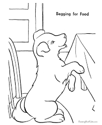 In addition to being this coloring page features a carnival complete with ferris wheel, hot dog cart and balloon man. Begging Puppy Coloring Pages 108