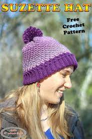 Learn How To Crochet An Easy Hat With Fold Over Brim Using The Suzette Stitch It Comes With A Photo A Crochet Hat Pattern Crochet Hat With Brim Suzette Stitch