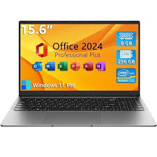 15.6 inch FHD laptop silver 100% sRGB 8GB RAM 256GB SSD work and study notebook