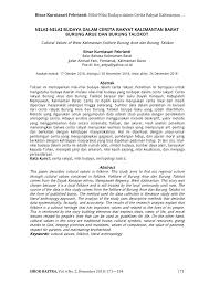 Membacakan cerita fabel untuk anak juga banyak manfaatnya. Pdf Nilai Nilai Budaya Dalam Cerita Rakyat Kalimantan Barat Burung Arue Dan Burung Talokot Cultural Values Of West Kalimantan Folklore Burung Aroe Dan Burung Talokot