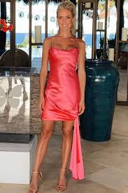 Kristin Cavallari Is Dressed In A Cinq A Sept Satin Ryder Dress And Aquazzura Purist Sandals Celebrity Dresses Dresses Date Night Dresses