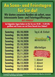 Ab Oktober Sonntags Fur Sie Dalenders Gartencenter