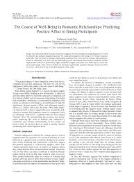 Have they posted something you disagree with, or do they share a different side of their personality online? Pdf The Course Of Well Being In Romantic Relationships Predicting Positive Affect In Dating Participants