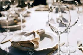 Learn how to place the wine and water cups for proper table settings with expert tips in this free video clip.expert: Table Set For Dinner With Wine Glasses In The Summer Garden Stock Photo Picture And Royalty Free Image Image 140388553