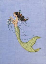 Details About Cross Stitch Chart Pattern Nora Corbett La Petite Mermaids Tesoro Mia Nc233