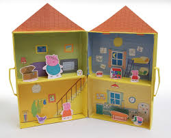 как сделать домик для кукол из коробки под обуви Casinha Da Peppa Pig Pra Brincar Com As Criancas Muito Pratico Facil De Fazer E De Papel Porosyata Podelki Igrovye Domiki Kartonnye Doma