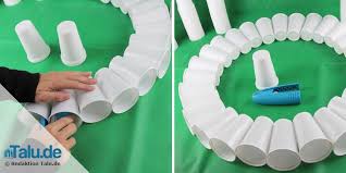 Schneemann Basteln Aus Tollen Materialien Mit Vorlage Schneemann Basteln Schneemann Basteln Plastikbecher Schneemann Basteln Becher