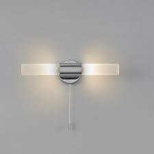 Chrome bathroom light fixtures, alluring home depot bathroom lighting ideas that everyone should see decors. Float Chrome Effect Double Bathroom Wall Light Diy At B Q