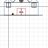 We color the house that we drew earlier on desmos, the free online graphing calculator. Haunted House