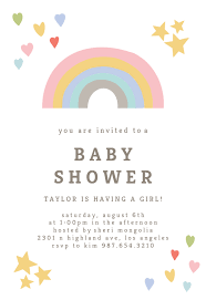 See more ideas about baby shower invitation templates, free baby shower invitations, baby shower invitations. Hearts And Rainbows Baby Shower Invitation Template Free Greetings Island Rainbow Baby Shower Invitations Free Baby Shower Invitations Baby Shower Invitation Templates
