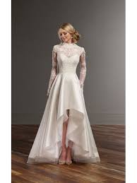 Lace Long Sleeves Vintage High Low Wedding Dresses 3301081 Wedding Dresses High Low Wedding Dress Long Sleeve Martina Liana Wedding Dress