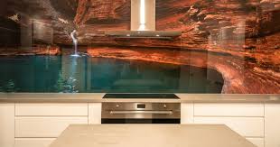 This stunning standout feature glass splashback is from our super effect range. Glass Kitchen Splashbacks Available At Perth Splashbacks