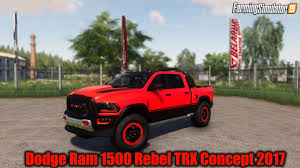 Nov 19, 2020 · to celebrate the power wagon's 75th anniversary, ram has injected it with some rebel trx dna. Dodge Ram 1500 Rebel Trx Concept 2017 V1 0 For Fs19