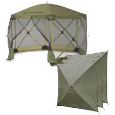More effectively for harmful uv blocking; Clam Quick Set Escape 12 X 12 Foot Portable Pop Up Camping Outdoor Gazebo Screen Tent Canopy Shelter And Carry Bag With 3 Wind And Sun Panels Green Target