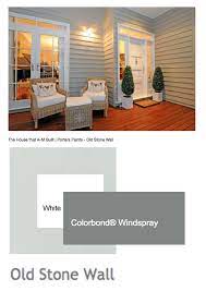 Exterior Colour Scheme Render Porters Old Stone Wall Windows Trim White Roof Windspray House Paint Exterior Exterior House Colors House Cladding