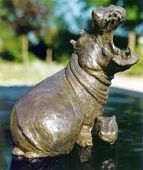 Hippopotame Et Son Petit Hippopotame Animaux Sculpture Animaux