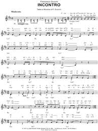 E correndo mi incontrò lungo le scale / quasi nulla mi sembrò cambiato. Francesco Guccini Incontro Sheet Music Leadsheet In D Major Download Print Sku Mn0193610
