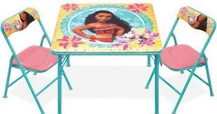 Kids Only Moana Kids 3 Piece Square Table And Chair Set Kids Activity Table Kids Table Chair Set Activity Table
