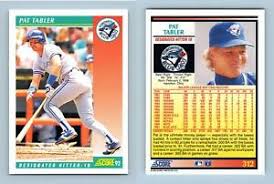 Buck martinez says after the first pitch of thursday's game between the blue jays and white sox that martinez exclaims, as pat tabler quickly silences his analysis of white sox leadoff man adam eaton. Pat Tabler Blue Jays 312 Score 1992 Baseball Trading Card Ebay
