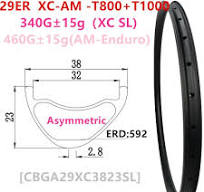 Asymmetric Rim Wide 35mm Custom Carbon MTB Rims – 27.5" Or 29",  27mm/30mm/35mm Width, Tubeless Hookless Asymmetric For XC/AM/DH Custom MTB  Rims 27.5 ...