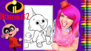Jack jack and edna mode are the cutest! Coloring Incredibles 2 Baby Jack Jack Giant Coloring Page Crayola Crayons Kimmi The Clown Youtube
