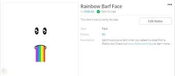 The truth is that robloxy getting paid for every app or survey you do. Roblox Rainbow Barf Face Code Only 1957142712