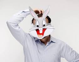 ← printable happy valentine's day heart. Bunny Mask Printable Pattern Bugs Bunny Mask Rabbit Mask Etsy