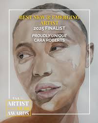 Look at the outstanding talent from the Finalists in the Artist of the Year  Awards 2025 Best New & Emerging Artist Category 2/2. A massive  congratulations to these fantastic artists: Cara Roberts @