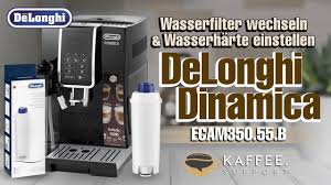 De'longhi appliances via seitz, 47 31100 treviso italy www.delonghi.com. Delonghi Dinamica Ecam350 55 B Wasserfilter Wechseln Wasserharte Einstellen Youtube