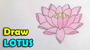 How To Draw Lotus Flower Step By Step Easy In This Video We Are Going To Learn How To Draw A Lotus Flowe Flower Step By Step Lotus Flower Drawing Lotus
