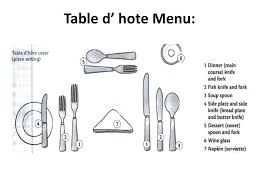 Number tables in the order in which they are mentioned in your paper. Setting A Table For Lunch And Dinner Setting Up A Table For Lunch Or Dinner Depends On The Type Of Menu Being Served The Basic Two Type Of Menu Served Ppt
