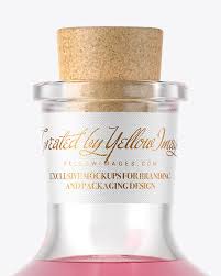 Download Gin Bottle With Cork Mockup In Bottle Mockups On Yellow Images Object Mockups PSD Mockup Templates