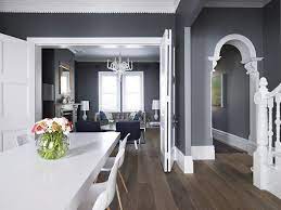 That is why it looks nice being paired with white trim. Obsessed With The Contrast Between Crown Molding And Grey Walls Home House House Interior