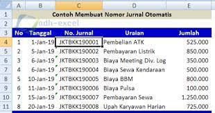 Semoga bermanfaat bagi para pembaca semua. Cara Membuat Nomor Jurnal Otomatis Dengan Rumus Dalam Excel Adhe Pradiptha