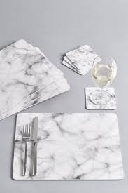 Next Set Of 4 Marble Placemats And Coasters White 4 White In 2020 Kitchen Accessories Decor Kitchen Marble Marble Decor