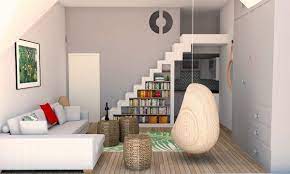 Studio Apartment Loft Bed 3d Visuals Sketchup Su Podium Interior Design Portfolio Studio Interior Apartment Design