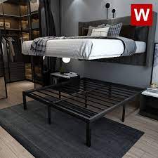 Not available for pickup and same day delivery. King Modern Steel Platform Bed Frame With Extra Storage Space Etsy