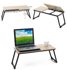 Foldable Laptop Notebook Pc Desk Table Vented Stand Portable Bed Tray Adjustable Ide