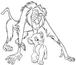 Lion coloring king pages disney mufasa rafiki colouring printable cartoon timon clipart sheet 41d2 couple young library face clip horse. Rafiki And Simba Coloring Page Lion King Coloring Pages Disney Coloring Pages Coloring Pages
