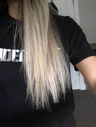 Blonde Hair After One Wash After The Silver Toner Ash Blonde Hair Dark Roots Blonde Hair Blonde