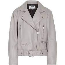 Acne Studios Merlyn Oversized Leather Biker Jacket 23 895 Zar Liked On Polyvore Featuring Outerwear J Pink Biker Jacket Acne Studios Jacket Leather Jacket