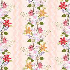 You can paint these patterns with different colors or using the same color. Seamless Natural Pattern With Romantic Floral Wreath Of Lilies Roses Bell Flowers Buds Of Spirea And Branches With Stylized Green Berries In Vector Print For Fabric Wallpaper Royalty Free Cliparts Vectors And