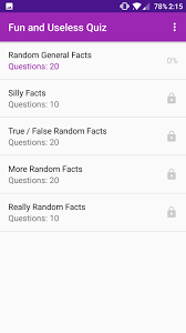 Have fun making trivia questions about swimming and swimmers. Fun And Useless Facts Quiz For Android Apk Download