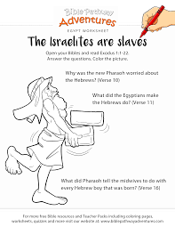 The Israelites Are Slaves Worksheet Bible Lessons For Kids Bible Lessons Printable Bible Activities